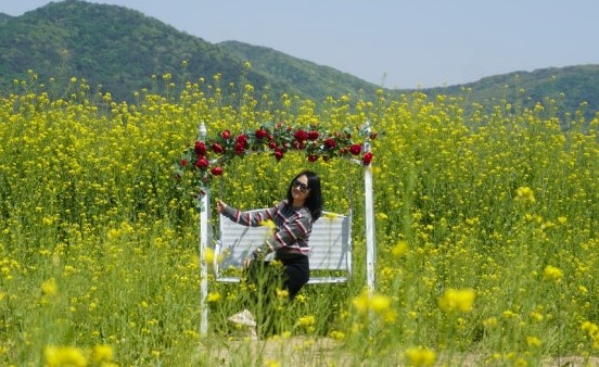꽃그네에 앉은 봄